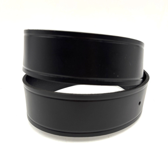 NEW Perfect Fit Black Genuine Leather Black Buckle Men's Belt 34 Made in USA - Picture 3 of 15